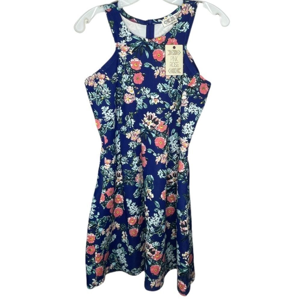 Pink Rose Floral Dress nwt